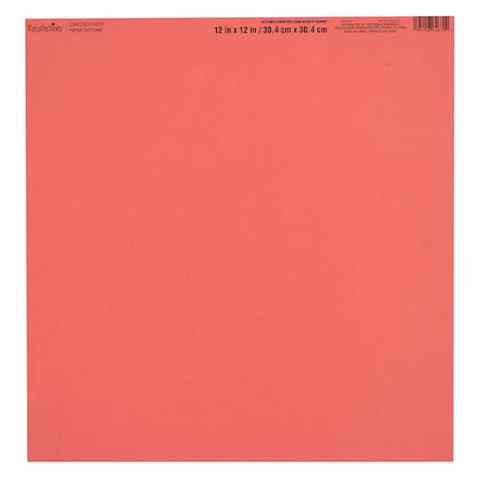 Smooth Solid Cardstock Paper by Recollections™, 12" x 12"